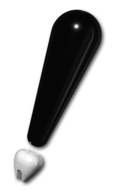 アイコン　注意マーク　歯